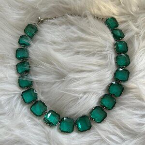 Y2K faux teal gemstone necklace